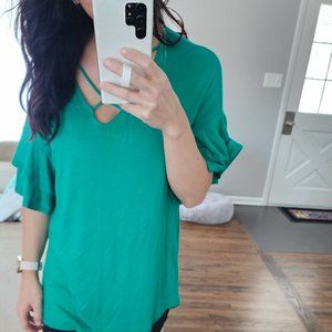 Green blouse